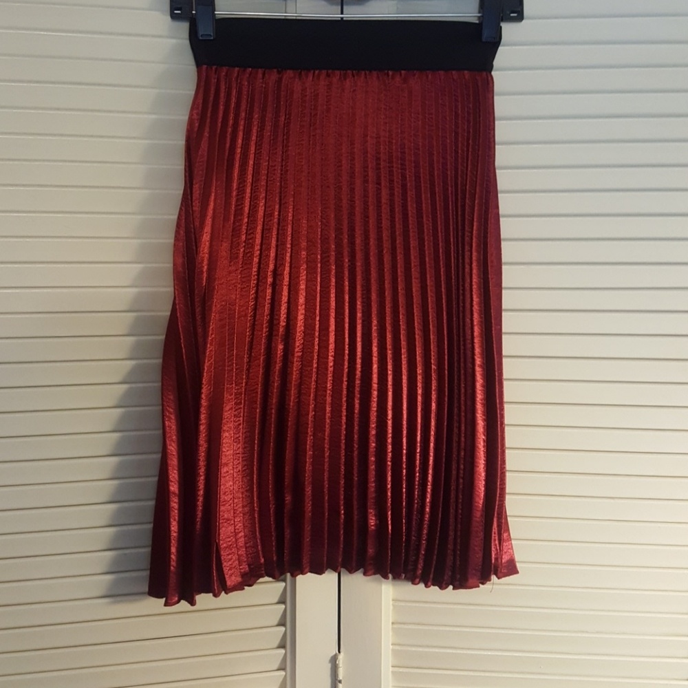 Charlotte Russe Pleated Red Skirt
